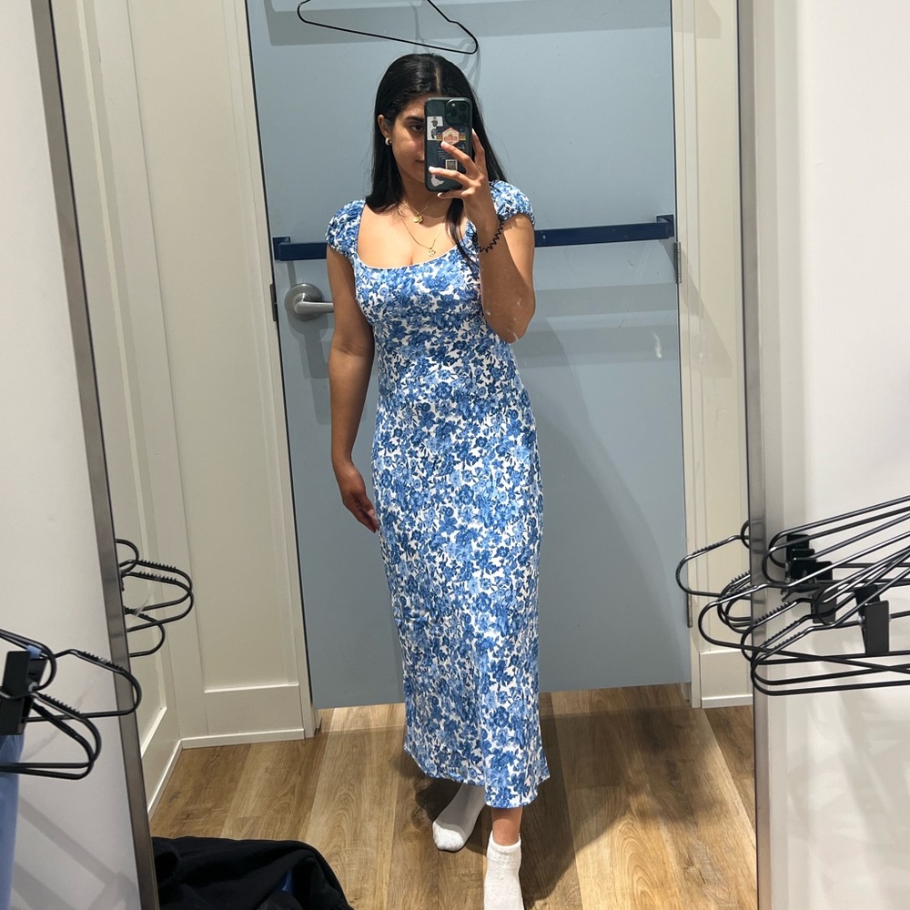 Hollister Blue Floral Maxi Dress